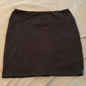 black mini skirt